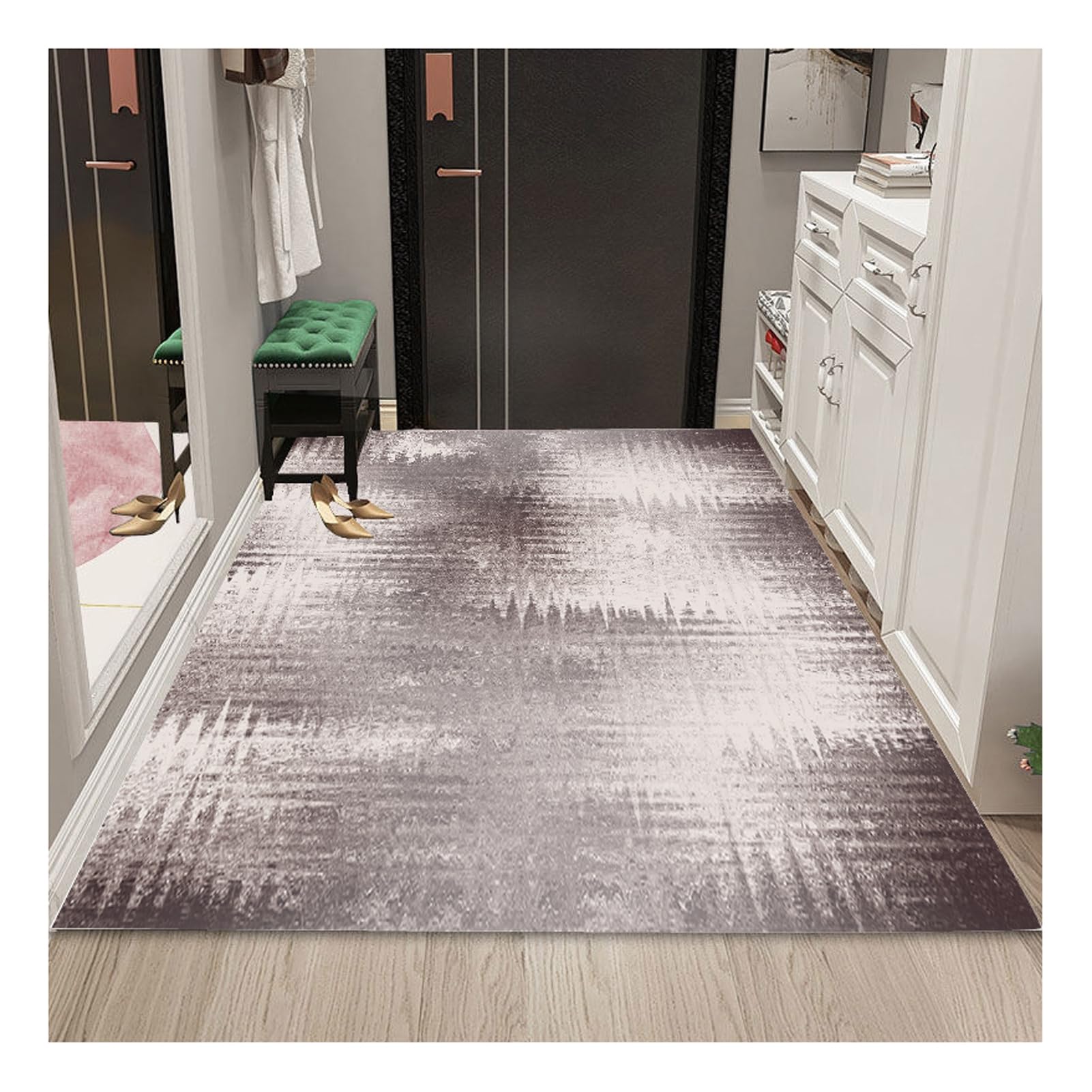 Tappeto Passatoia Per Corridoio E Cucina 3.2 Metri Grigio, Antiscivolo E Lavabile - 50x320 Cm