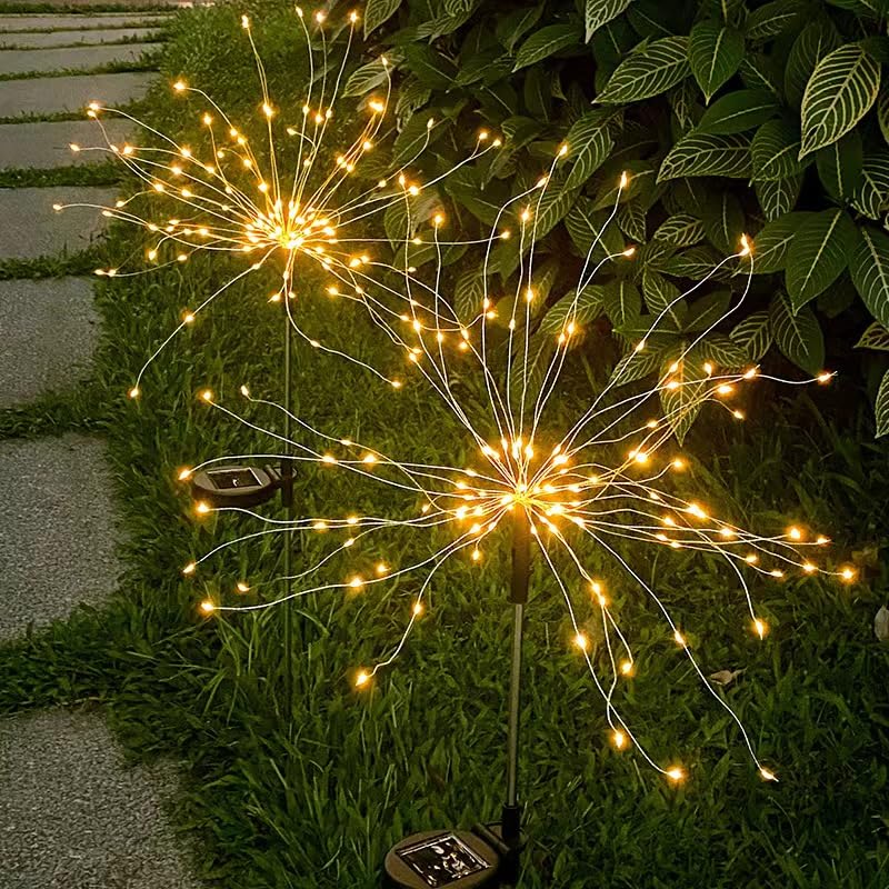 Luces Decorativas Solares De Fuegos Artificiales Para Jardín - 8 Modos - Guirnalda De 150 Luces Led Blancas 86937408