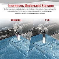 Vista 6 de Goldfire 4 elevadores de asiento de 1.5 pulgadas para Maverick X3, color negro, apto para Can-Am Maverick X3 todos los años, asiento de pasajero