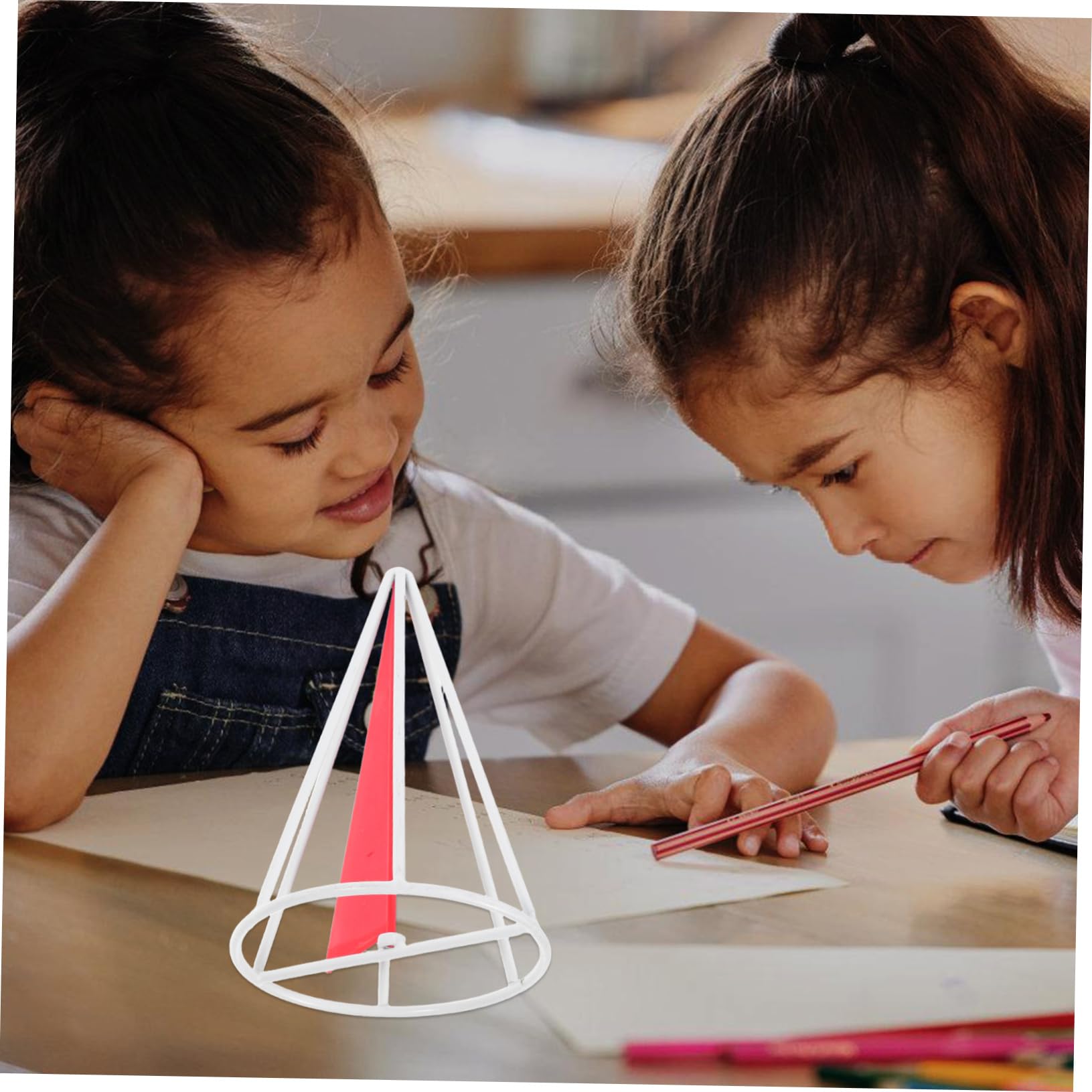 Set Dimostrativo di Solidi Geometrici in Ferro Rotante Cilindro e Cono per Scuola Elementare
