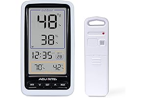 AcuRite 01136M Wireless Thermometer with Indoor/Outdoor Temperature and Humidity