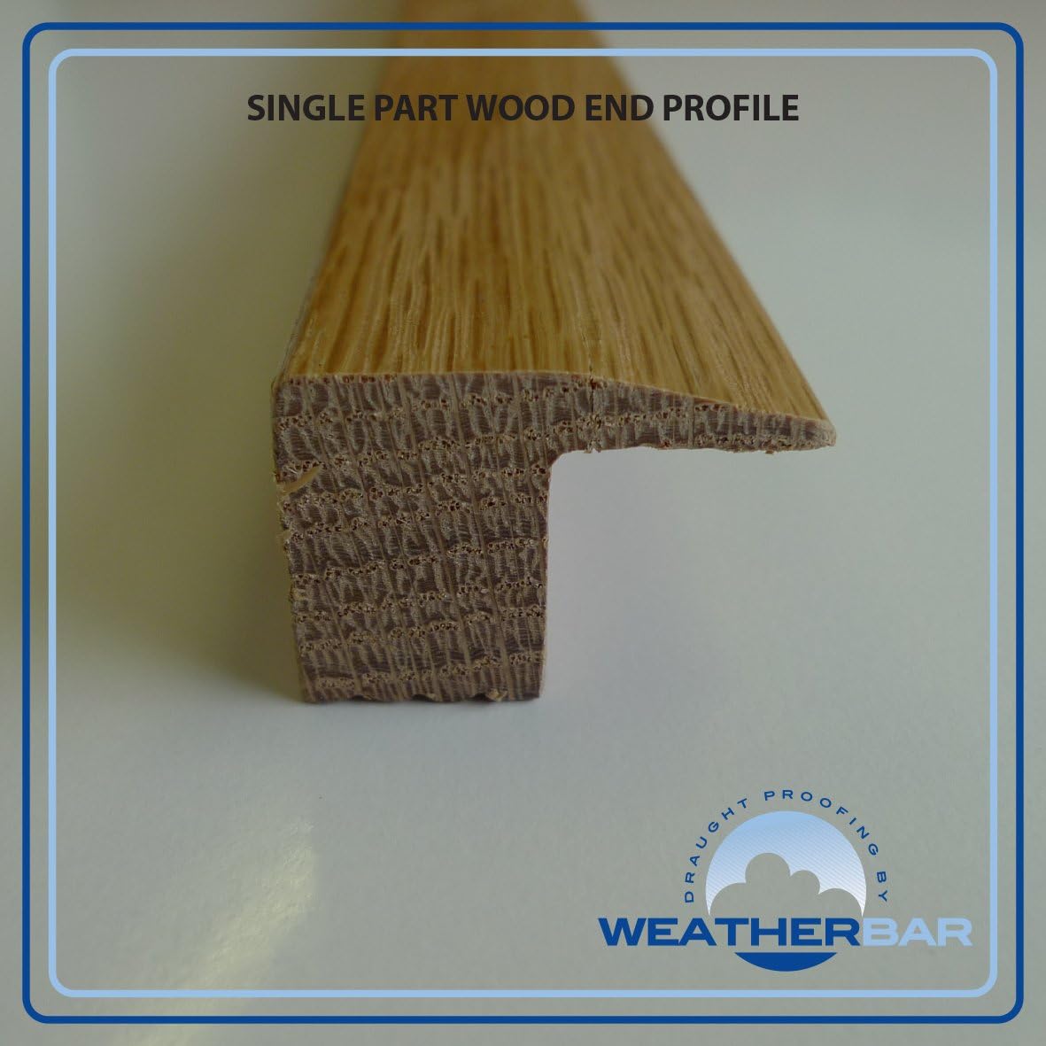 Solid Oak Lacquered End Flooring Profile, Threshold/Cover Strip, Door Bar, Suitable for 18mm Floors by Weatherbar