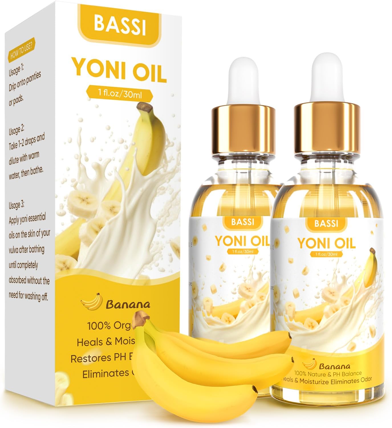 2PCS Yoni Oil Organic Feminine Oil Vaginal Moisturizer