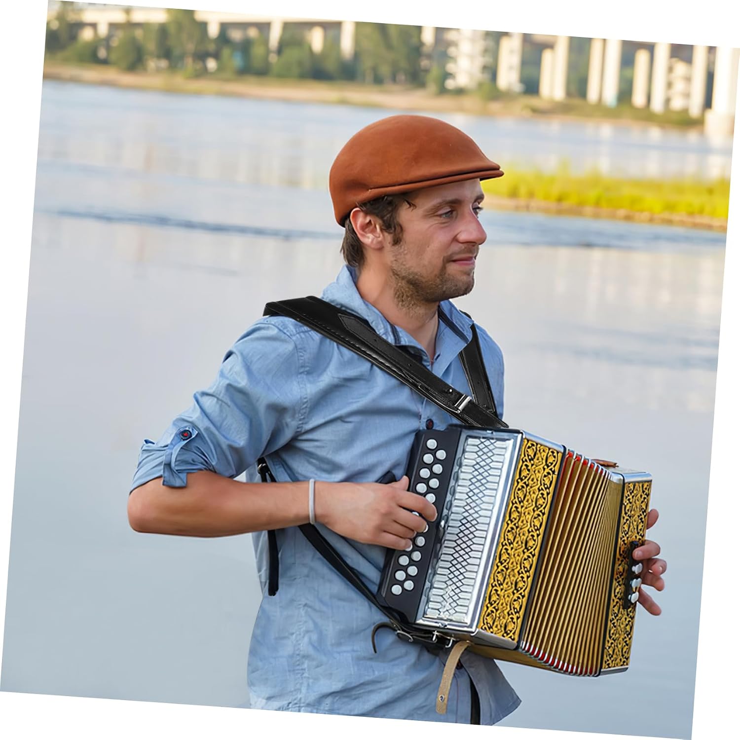Accordion Strap Leather Shoulder Belt for Accordions Compact Design Comfortable for Use Versatile Accessory for Musicians