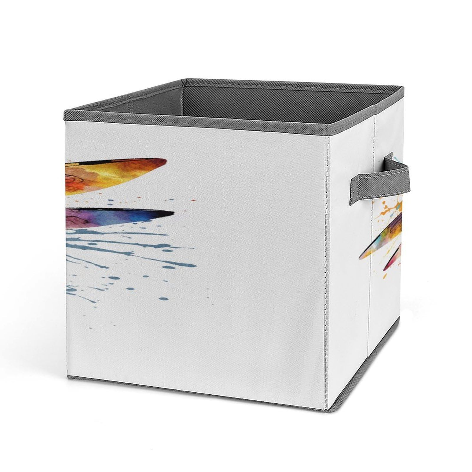 Fekiloot Style Paint Splash Dragonfly Storage Bins Storage Baskets