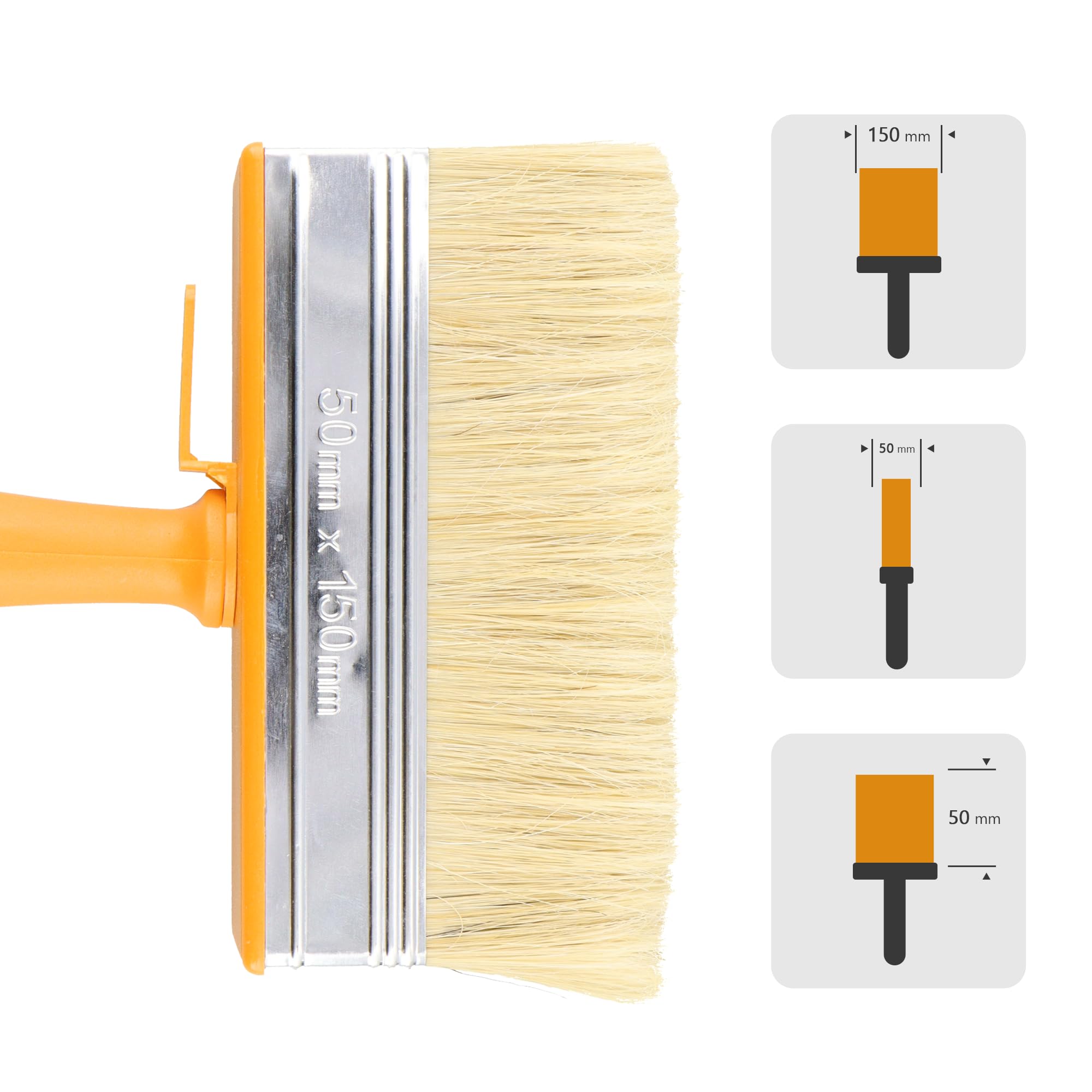 10x Pinceau De Peinture Plate 150 mm | Brosse Pinceau À Enduit Brosse À Laque Pinceau pour Meubles Mur Terrasse Teinture Murale Mobilier Clôture Bois Revêtement