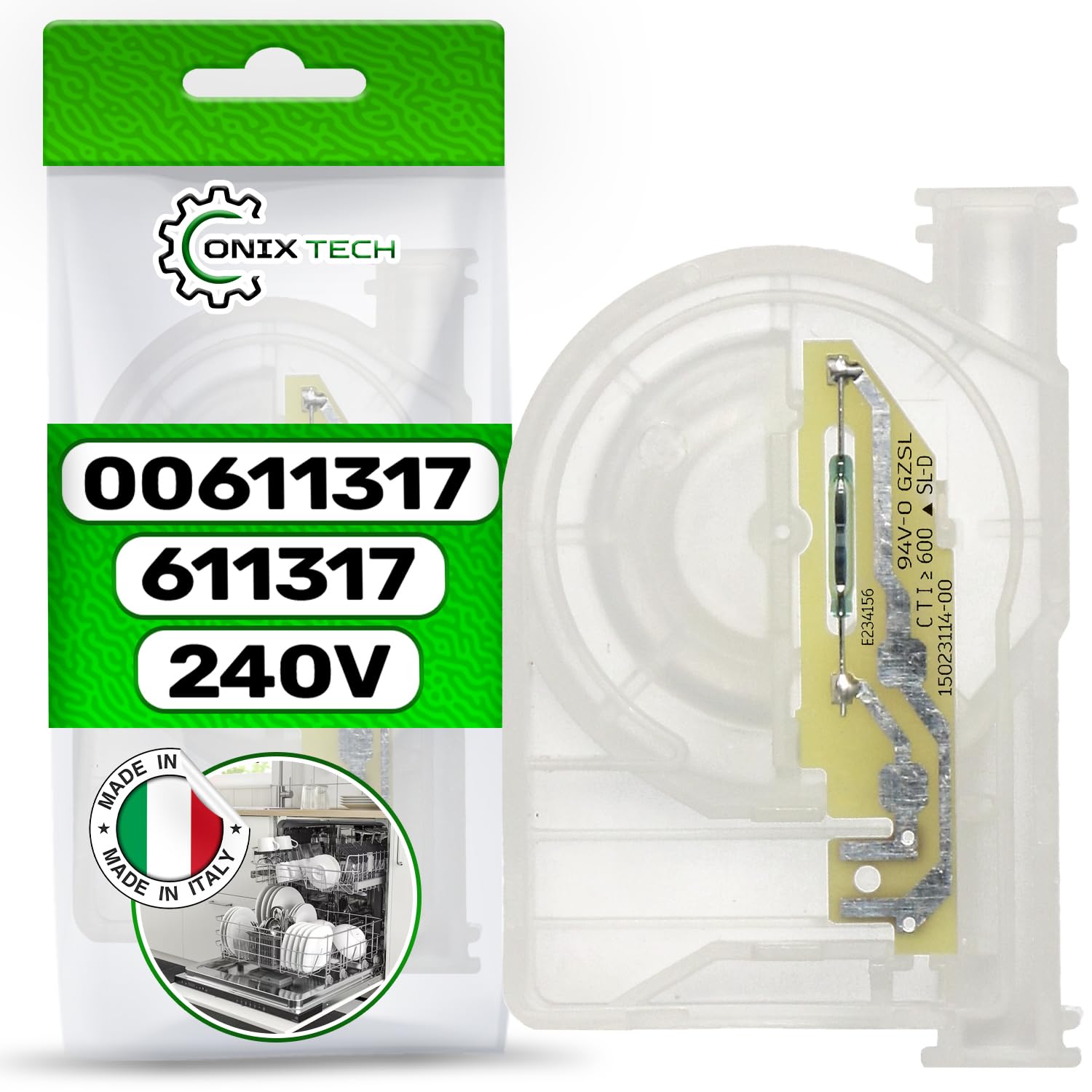 Interruttore Reed Per Lavastoviglie Bosch/Siemens - Ricambio Originale 00611317, Per Modelli Specifici