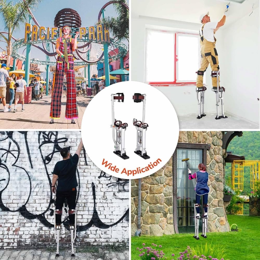 【デシーアール】竹馬 Amazon | 竹馬 乾式壁竹馬 スティルト 16-24インチ Drywall Stilts 40