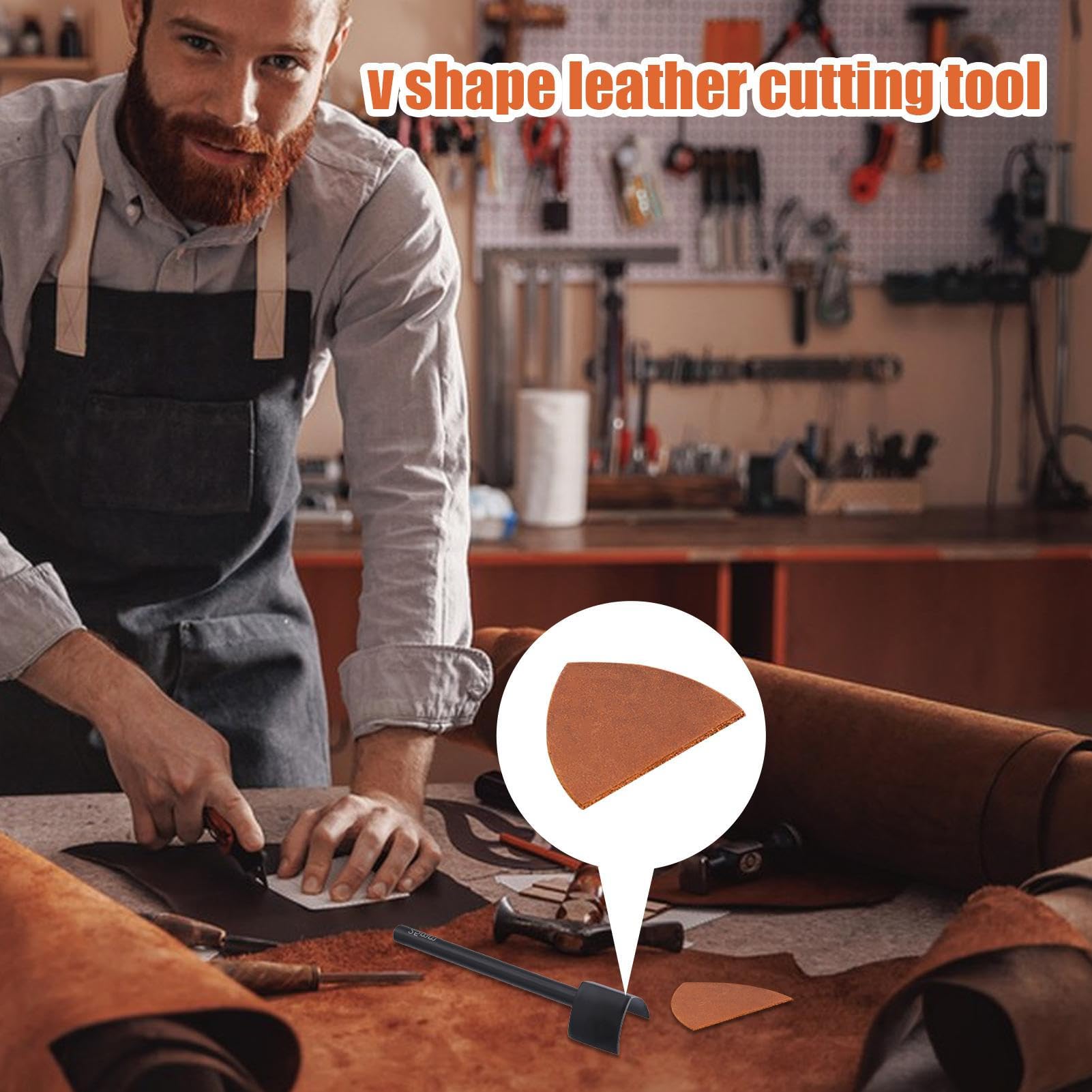 Coupe Cuir Artisanal | Outil De Coupe En Forme V Pour Bordures De Ceinture En Maroquinerie,Matériel De Perçage De Précision Pour Portefeuilles, Sacs, Pochettes - Débutants, Tailleurs Et Designers