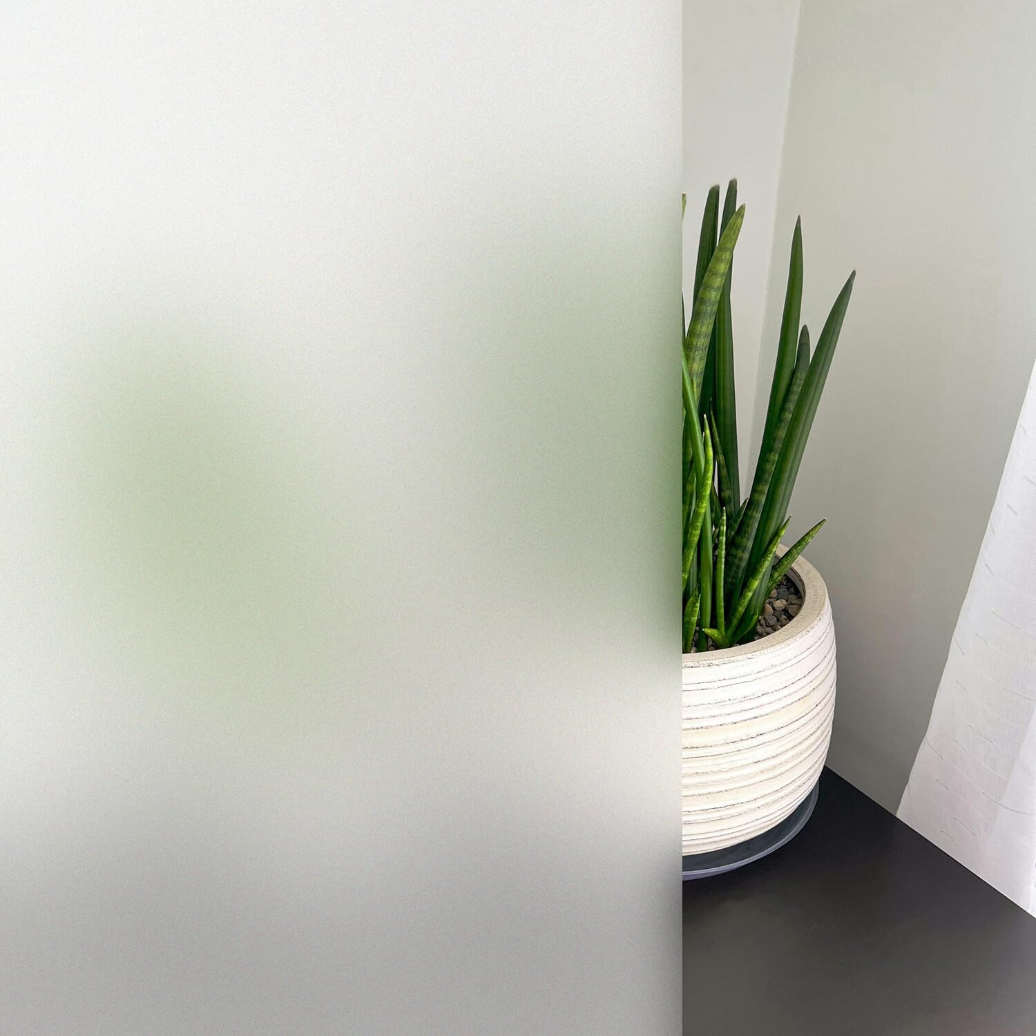 KESPEN Frosted Window Privacy Film Heat Control UV Sun Blocking Glass Stickers Static Cling Non Adhesive Door Coverings Decals for Bathroom Home Office, Frosted, 35.4inX78.7in