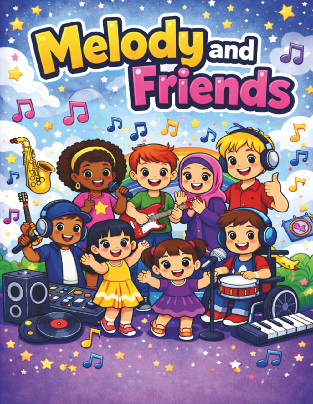 Melody & Friends: A Musical Adventure Coloring Book for Kids