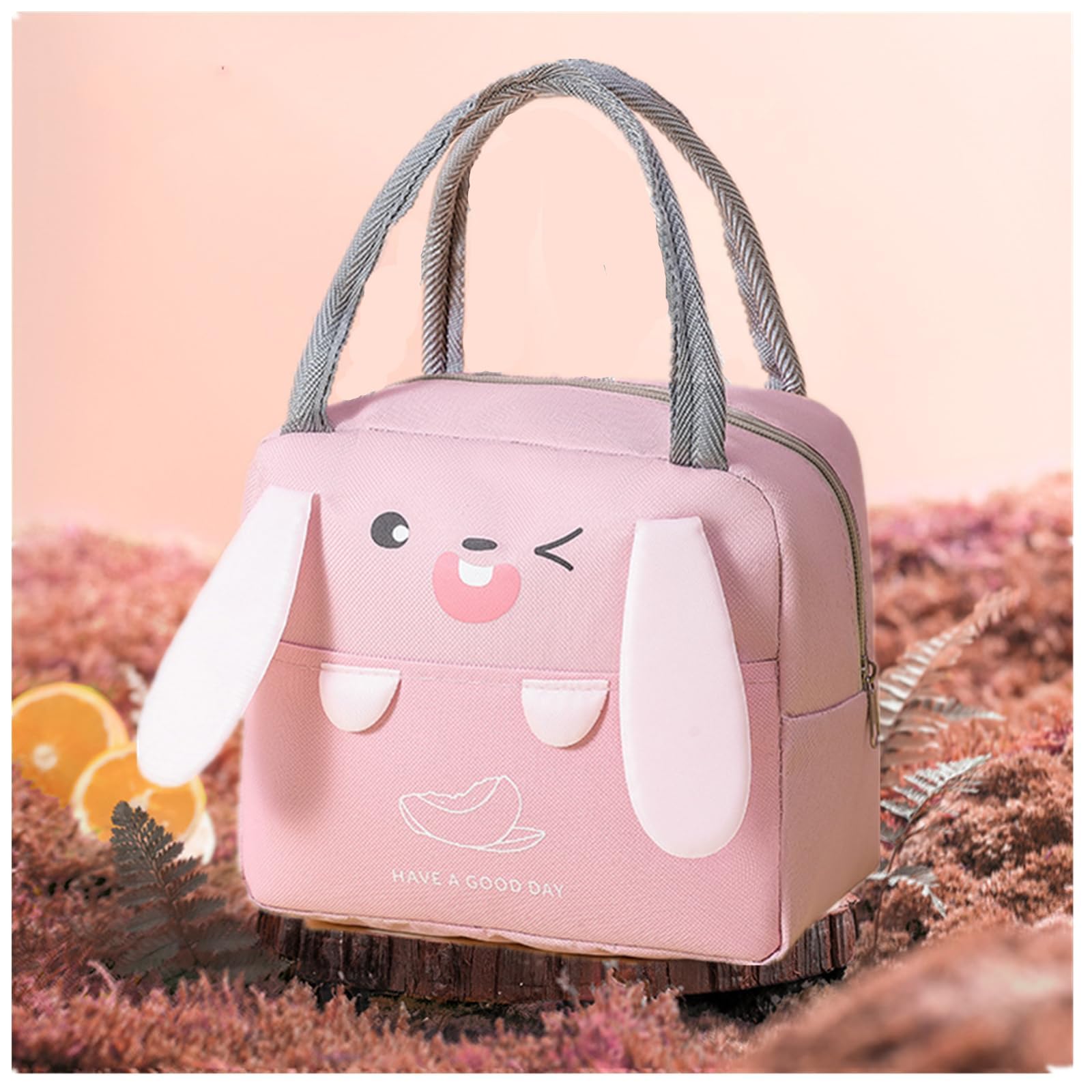 WUWYOUWL Lunch Bag,Cute Carton Insulated Lunch Box,Reusable Lunch Cooler Bags,Waterproof Lunchbag - Image 4