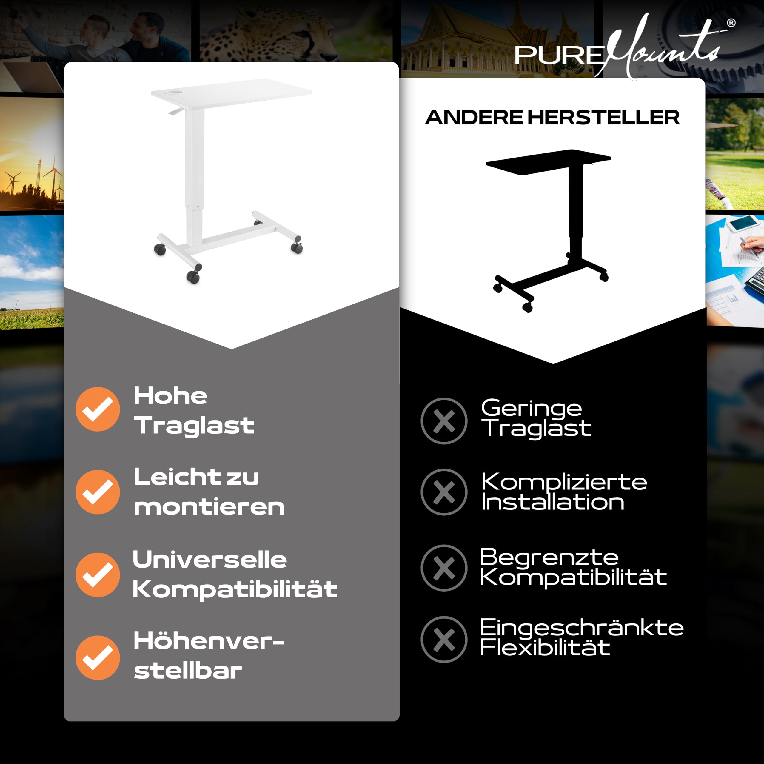 SIHOO D01 Bedtafel - In hoogte en kantelbaar verstelbaar