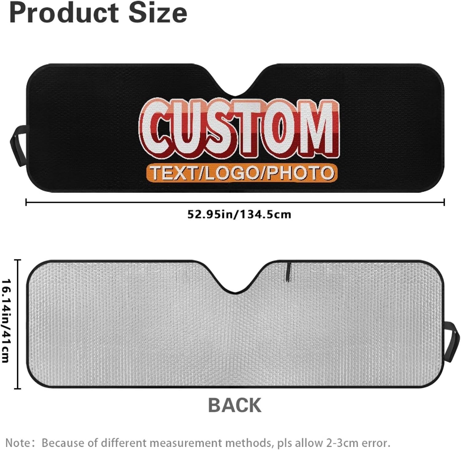 Pensura Customized Windshield Sunshade for Wrangler TJ JK JL1997-2024, Car Windshield Sun Shade for Jeep, Foldable Front Window Sun Visor, Block UV Keep Cool