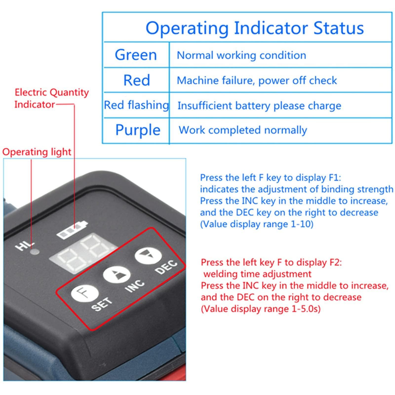 Reggiatrice, Reggiatrice elettrica con strumento schermo LCD, Pressa per balle portatile per reggette in PP PET da 13-19 mm, Alimentata a batteria da 4000 mAh, Reggiatrice automatica