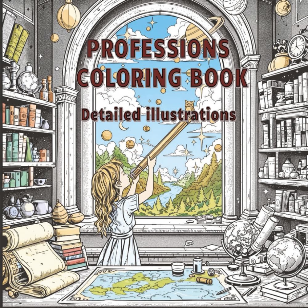 Professions coloring book: Detailed illustrations to inspire children to explore different careers