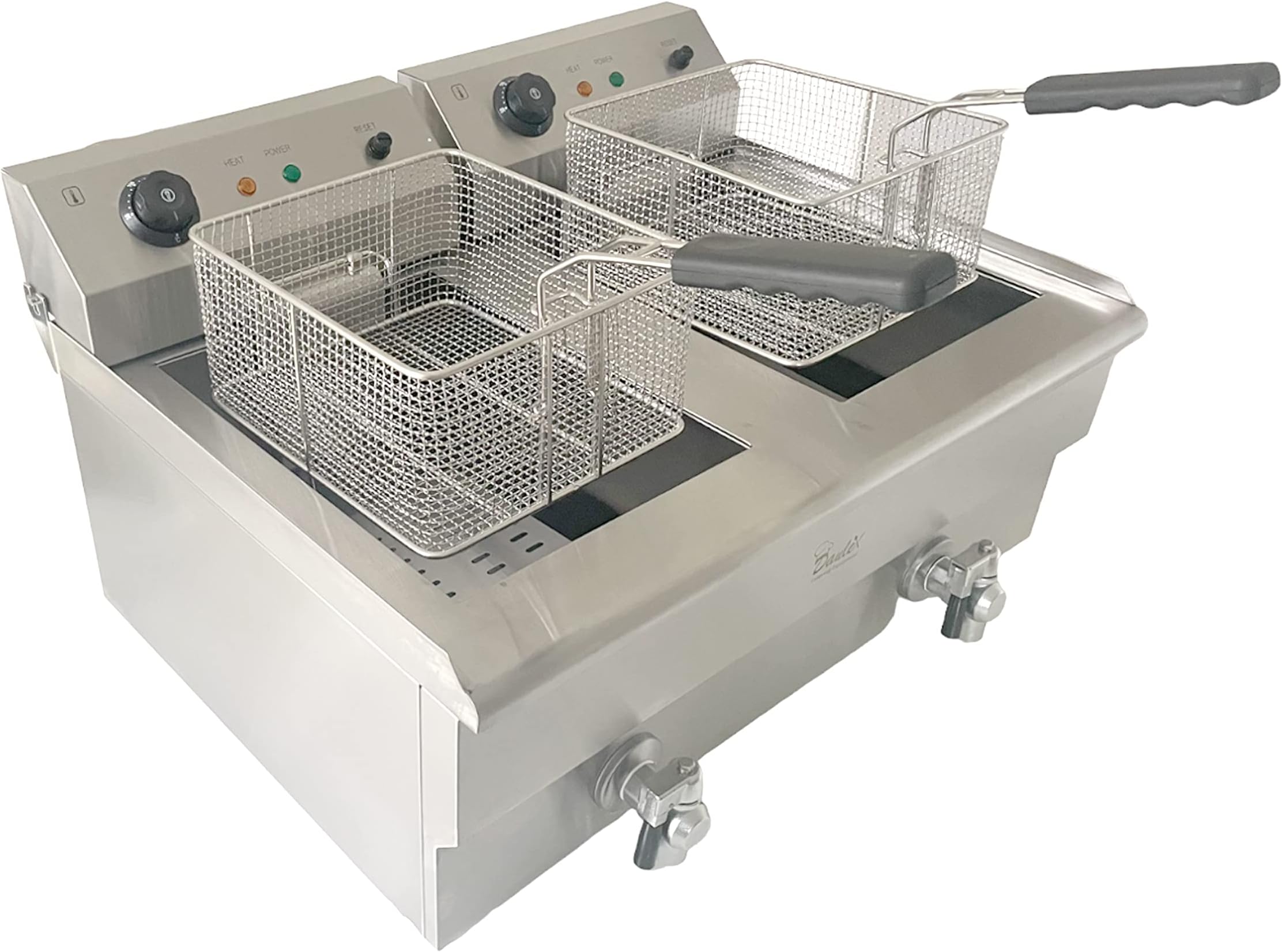 Davlex large commercial chip fryer 38 litre double basket 19 x 2 dual