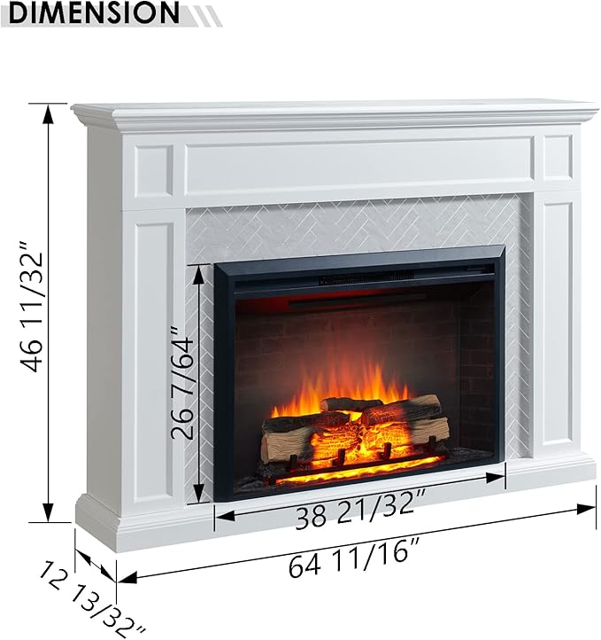 Chimenea Eléctrica LegendFlame Hailey 64.7" x 46.3" miniatura 3