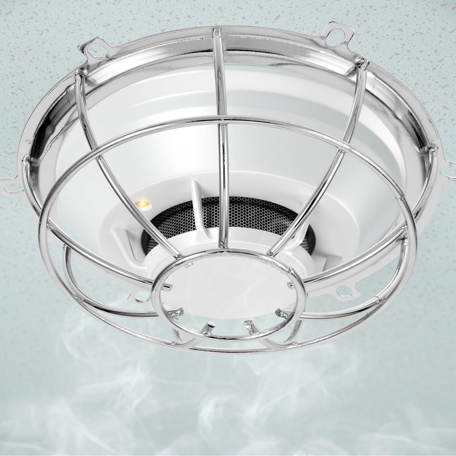 7 Piezas Protector Metálico para Detector de Incendios Montaje Pared Resistente para Rociadores y para Hogares y Comercios Diseño Duradero y
