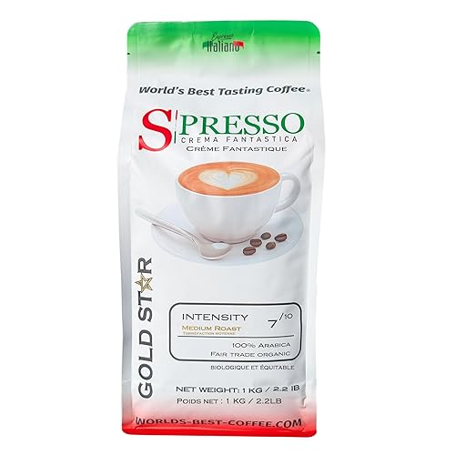 Espresso Coffee Beans Fair Trade Organic - 2.2lbs Medium Roast