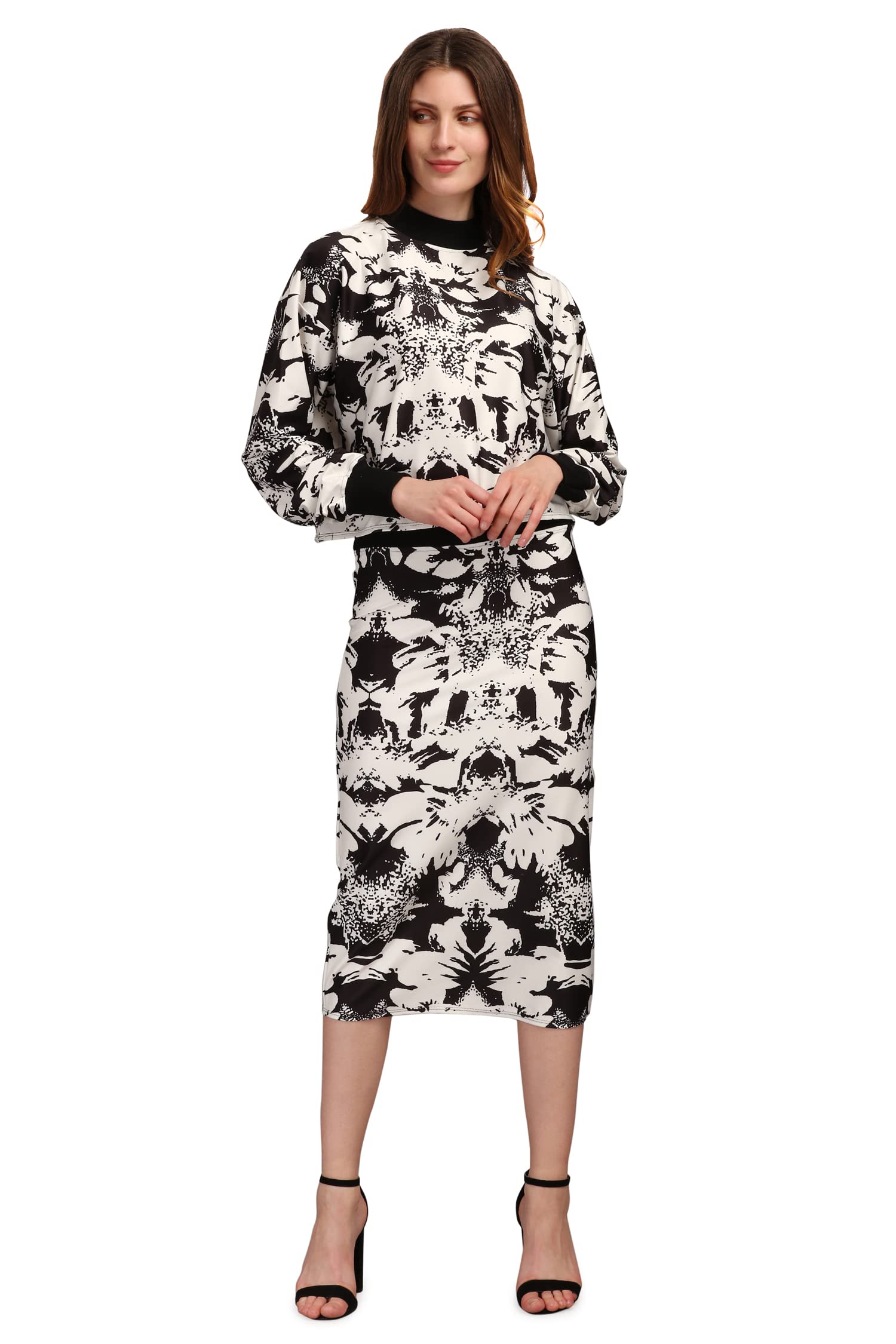 Purvaja Women's Polyester Blend Cocktail Midi Dress (Maxi-030-Vintage-S_Off White