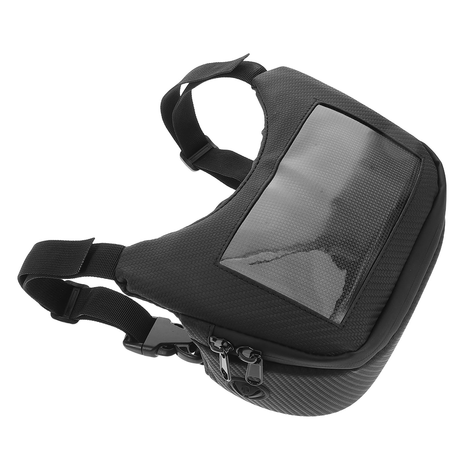 Sacoche de Guidon Noire pour Téléphone en PU Étanche Scooter et Vélo