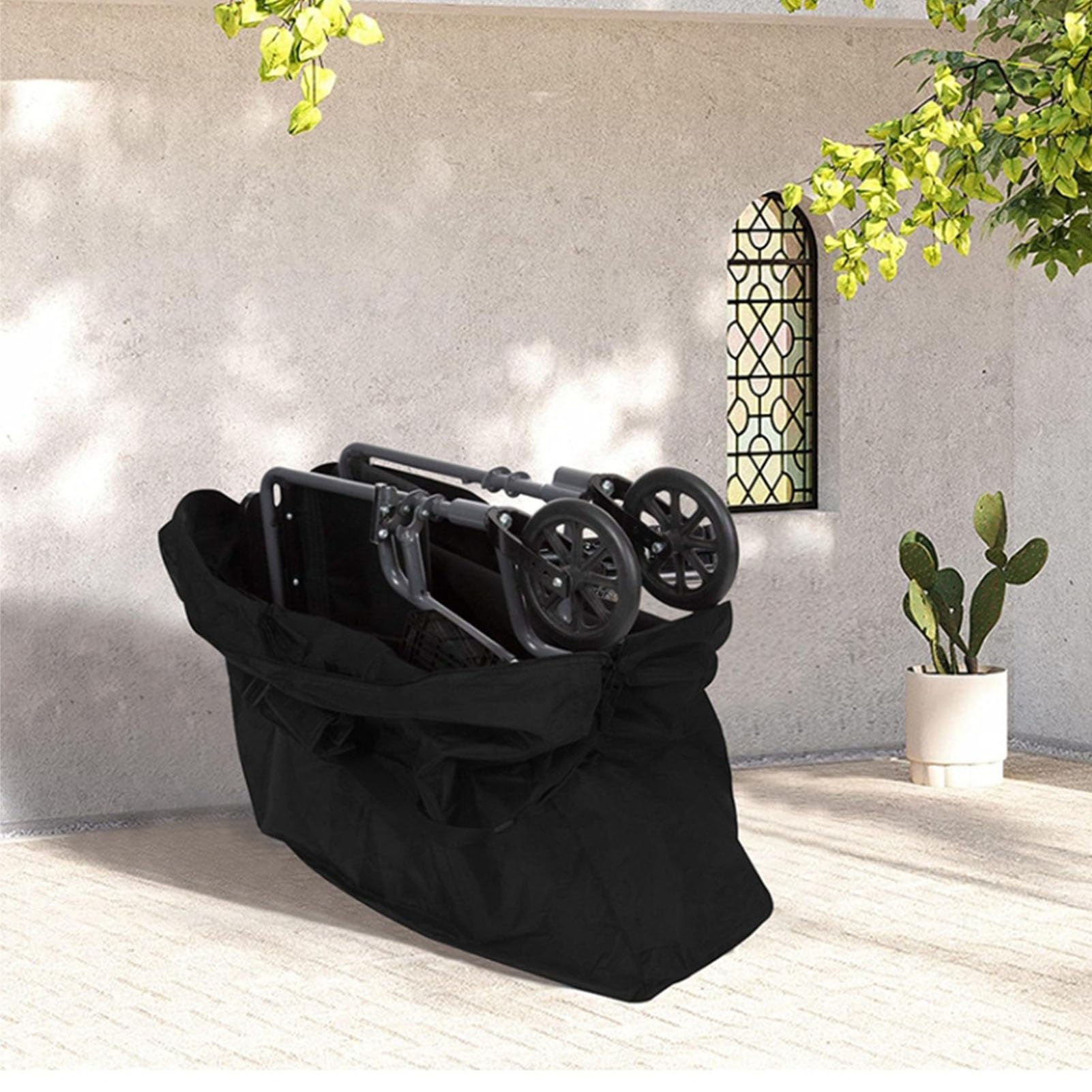 Generico Borsa per Sedia a rotelle Borsa da Viaggio Pieghevole Impermeabile per deambulatori Rollator, Borsa per Schienale Sedia a rotelle, Accessori per Sedia a rotelle(89 * 24 * 66cm)