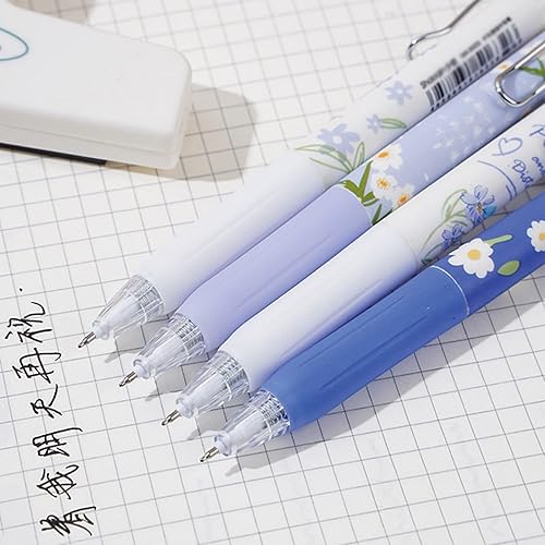 Miniatura 4 de 4 bolígrafos de tinta de gel retráctiles de 0.020 in, bolígrafos de tinta negra de gel para mujeres y niñas, bonitos bolígrafos estéticos de oficina