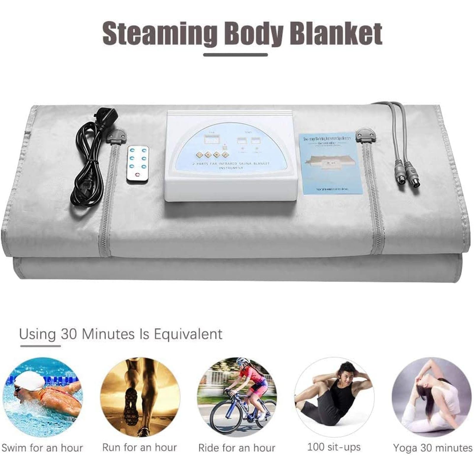 Coperta a Vapore per Sauna Domestica, Coperta a Infrarossi Lontani per Dimagrire, per Sauna, Disintossicare la Bellezza, Anti-invecchiamento, Allevia l'affaticamento Fisico