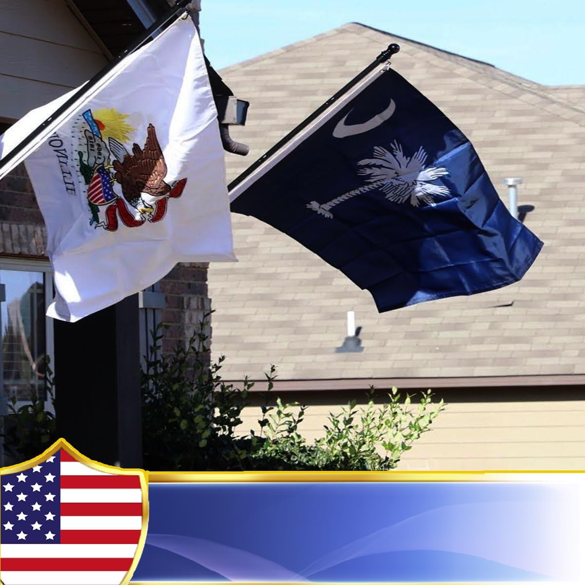 VOLTA Double Sided South Carolina State Flag 3x5 Feet, Outdoor Heavy Duty 3-Ply Durable Polyester South Carolina State Flag with Canvas Header/Brass Grommets for Indoor and Outdoor Decoration - Image 4