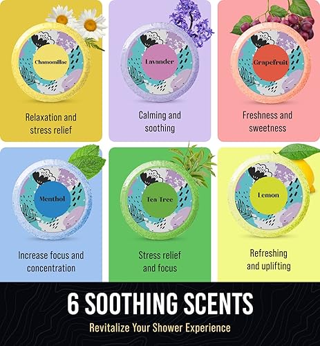 Miniatura 5 de Vaporizadores de ducha de aromaterapia, regalos para el día de la madre, paquete de 6 bombas de ducha con aceites esenciales, bomba de ducha para