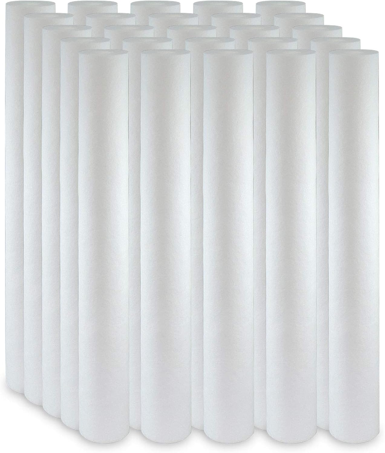 Max Water Slim Blue 5 Micron 20 inch x 2.5 inch Whole House Melt-Blown Polypropylene Sediment Water Filter Replacement Cartridge (Pack of 25)
