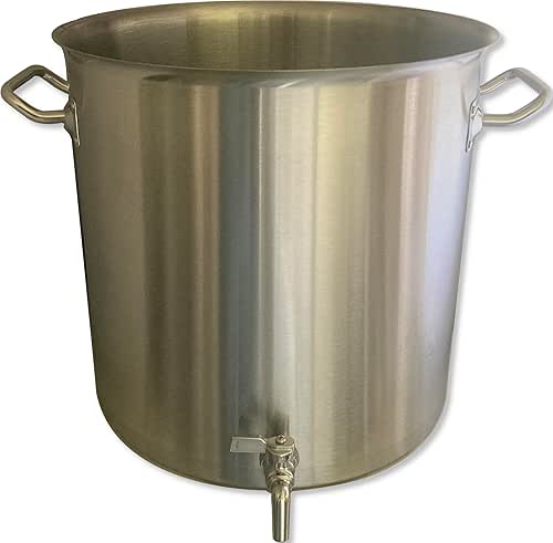 8.75 Gallons Stainless Steel Brewing Stock Pot with Spigot Spout: