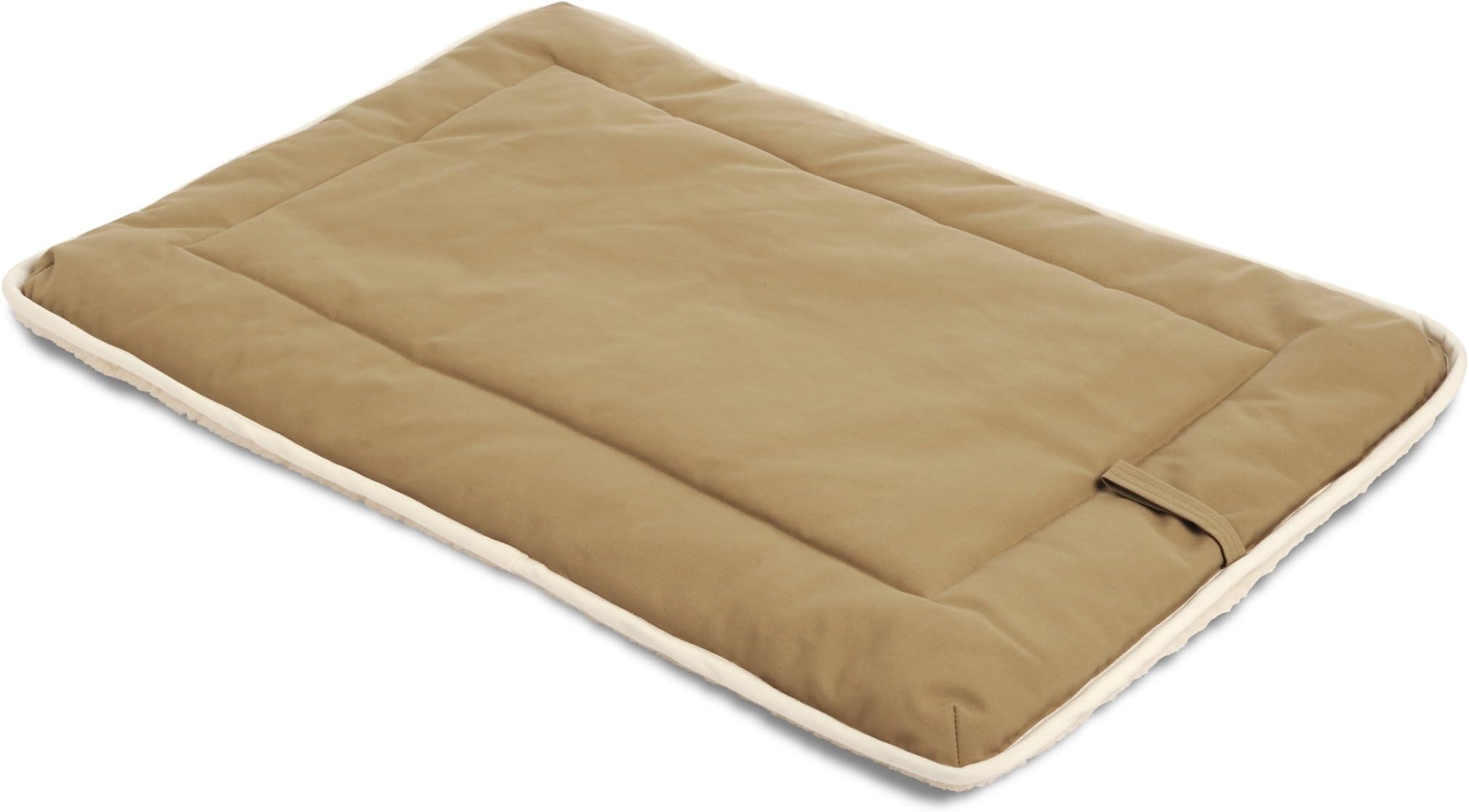 Dog Gone Smart Bed DGSCPS1904 Cotton Dog Crate Pad with Sherpa Top, Small, Khaki