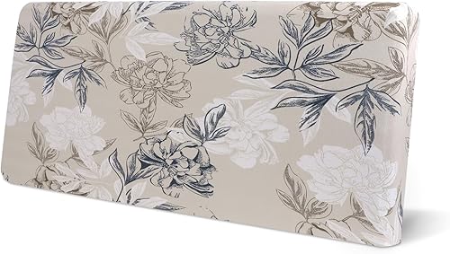 SearchI Fundas elásticas de cojín de repuesto impresas para sofá, protector de muebles suave con parte inferior elástica (M, sombra de flores)