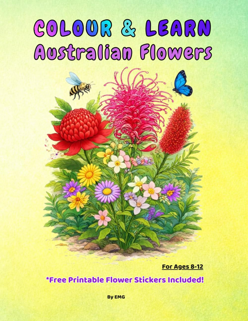 COLOUR & LEARN Australian Flowers