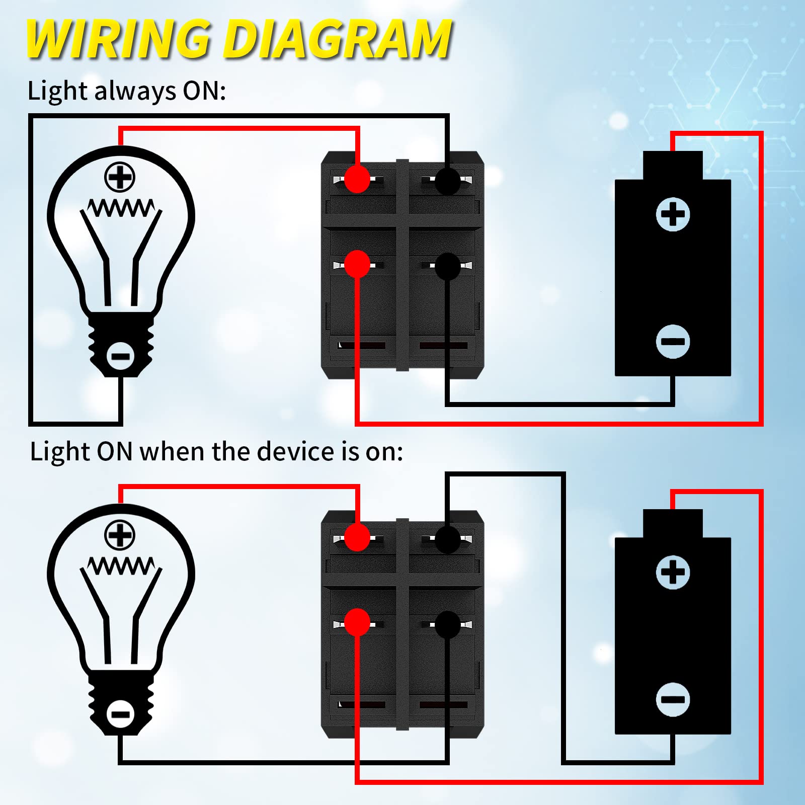 Inline Cord Switch 30A 250V/120V AC Heavy Duty ON Off
