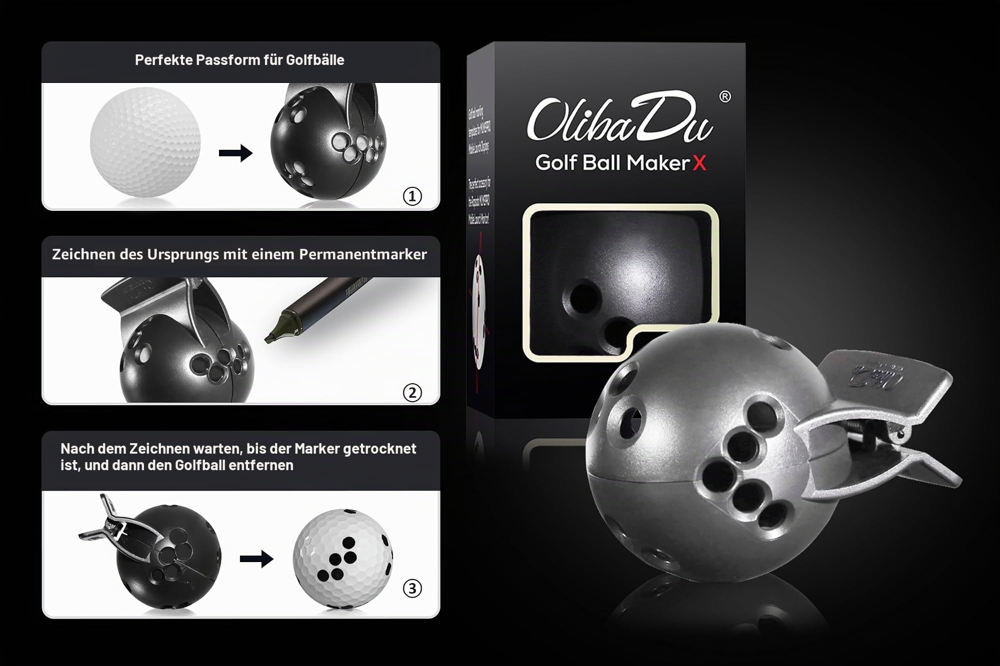 OlibaDu Golf Ball Marker Template for Rapsodo MLM2PRO Mobile Launch Monitor