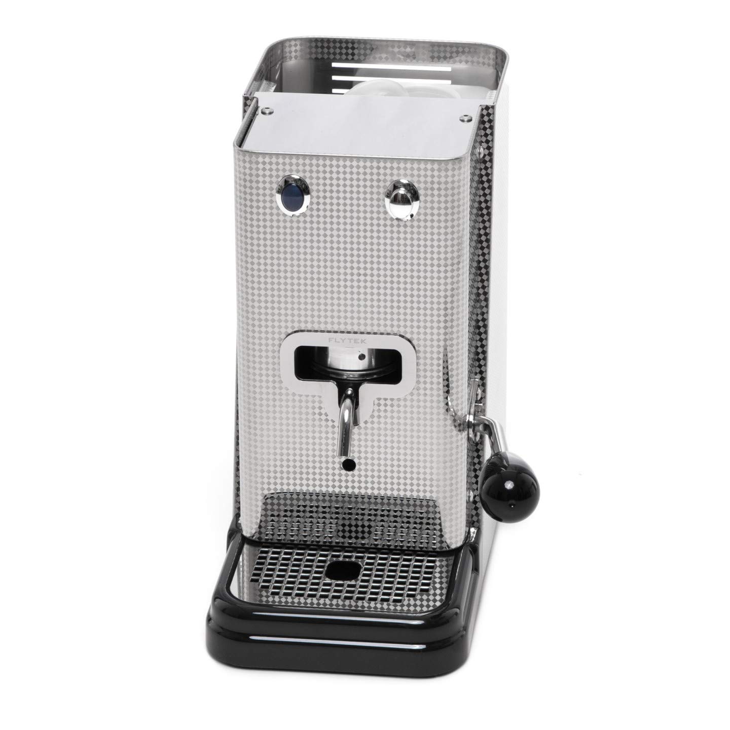 La mejor cafetera italiana Flytek Zip LUX Inox ESE 44 mm + 15 Pods mokaor Espresso Italiano desde 1954 – Elija un color (acero cuadrado plateado)