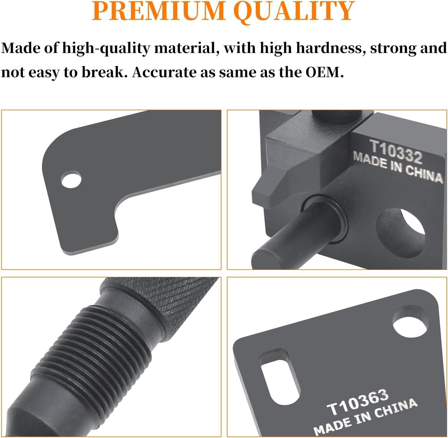 Engine Timing Tool Set, Compatible with Audi VW W8 W12 Touareg 3.2L, Magotan CC 3.0L, Audi & Porsche 3.6L VR6, and Bentley 6.0L / 6.3L W12 Engines, T10068A T10332 T10363, with Gloves