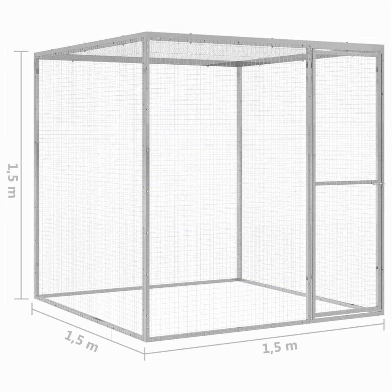 IKAYAA Voladera Grande para Pájaros, Pajarera de Exterior, Voladera de Jardín, Pajareras Exterior en Jardin - 1,5 x 1,5 x 1,5 m