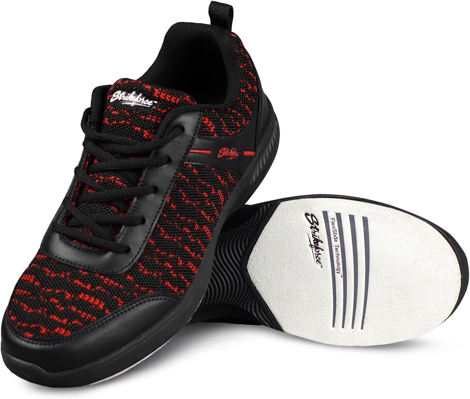 [WYZE] KR Strikeforce Flyer Mesh Men's Bowling Shoe (Black/Cardinal, us_Footwear_Size_System, Adult, Men, Numeric, Medium, Numeric_10)