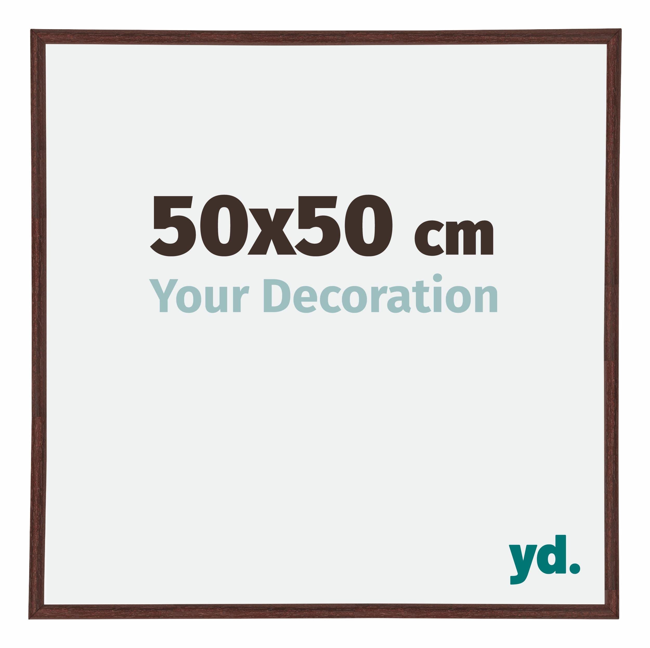 Your Decoration - Puzzle frame 50x50 - Brown - Puzzle frame 500-1000 Pieces - Plastic Photoframe - Annecy