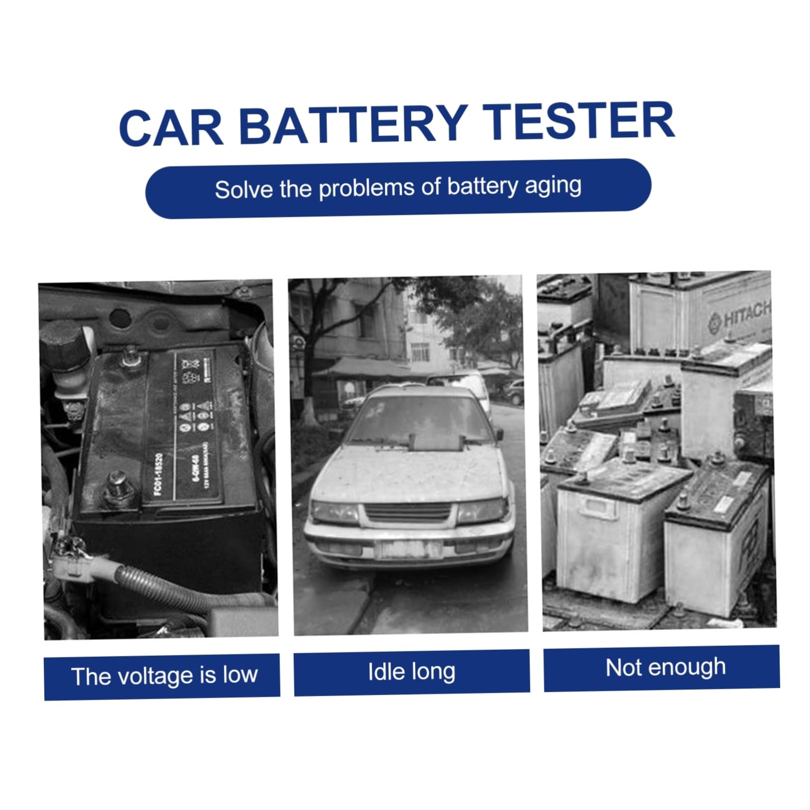 Tester Batteria Auto 12v in Plastico per Batteria di Auto