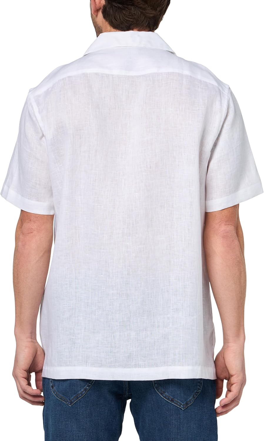 KARL LAGERFELD Men's Linen Short Sleeve Button Front Woven Dress