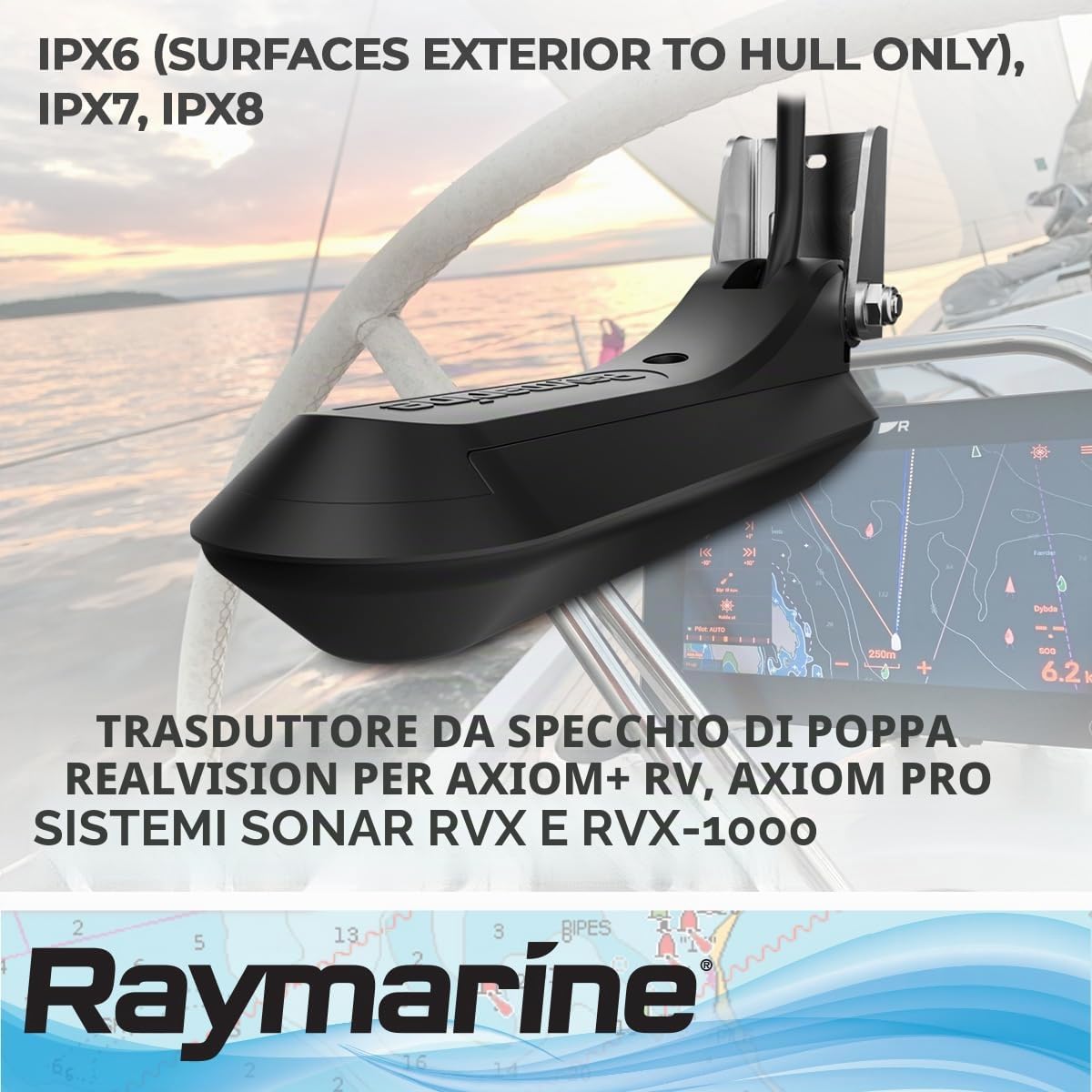 Raymarine Axiom rv-100 Realvision 3D all-in-One trasduttore da Poppa