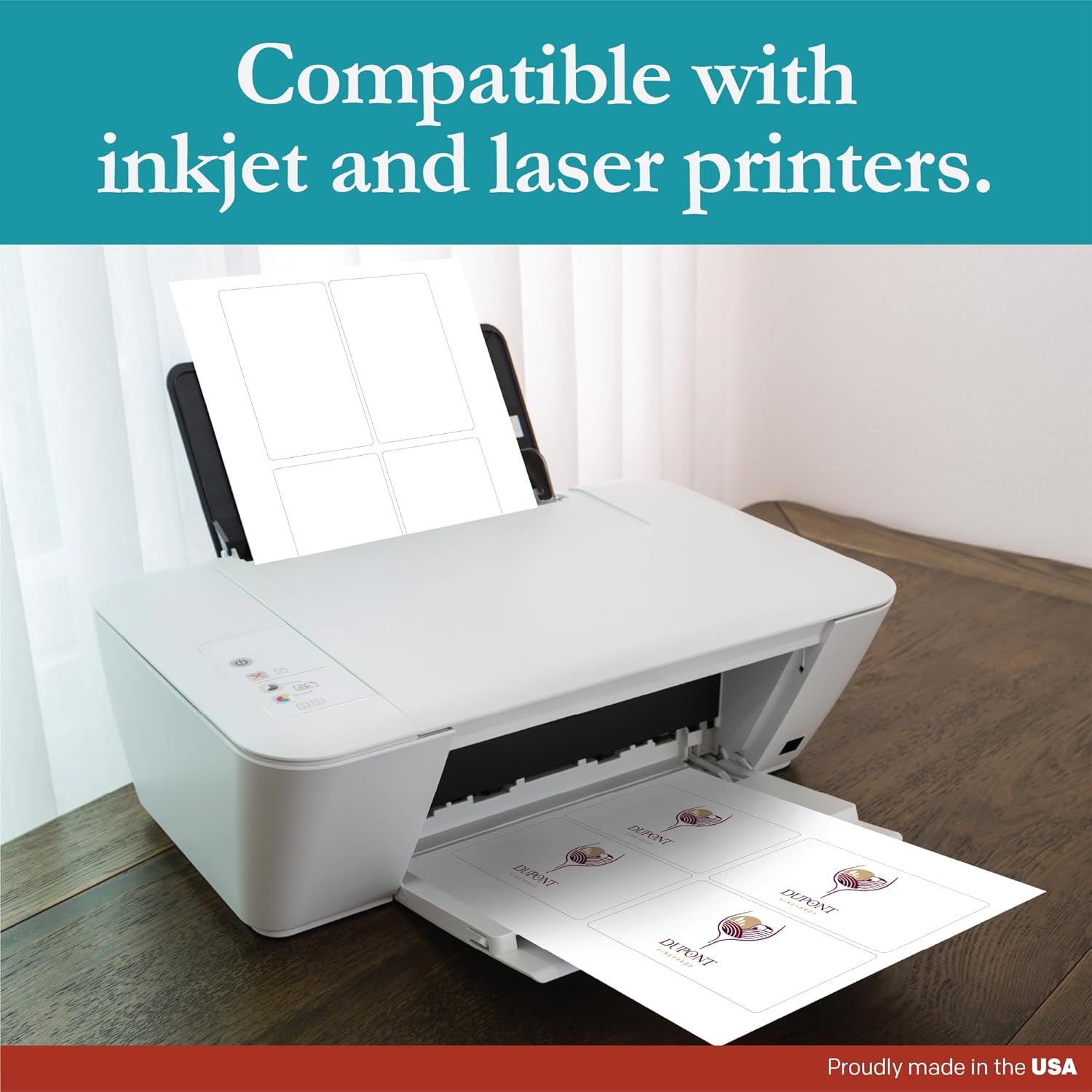 Premium Label Supply White Sticker Labels – 3" x 5" – Laser/Inkjet Compatible – (4 per Sheet), 25 Sheets – 100 Total Adhesive Labels - Image 5