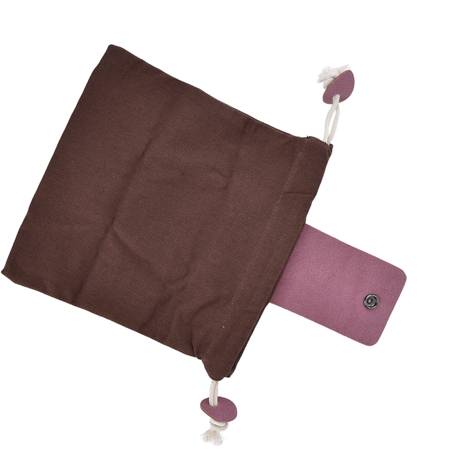 KIMISS Fruit Picking Bag Waist Hanging Canvas Material PU Folded Save Space Belt Foraging Bag Green (PU brown)