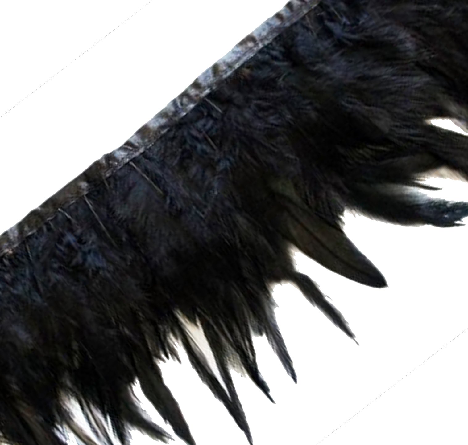 Plumes de canard double couche HAND Du03 noir de 15,2 cm à forte densite