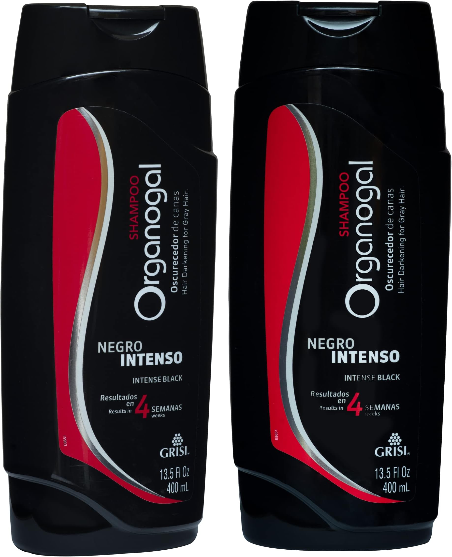ORGANOGAL Grisi Shampoo Cleansing Darkening Shampoo with Cactus Extract Assists with the Reversal of Grey Hair 2- Pack of 13.5 FL Oz Bottles. (Pack of 2)